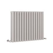 Milano Aruba - Light Grey Horizontal Designer Radiator 635mm x 826mm (Double Panel)