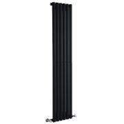 Milano Aruba - Black Vertical Designer Radiator 1600mm x 354mm (Single Panel)