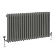 Milano Windsor - Horizontal Traditional Column Radiator - Triple Column - Choice of Grey Finishes and Sizes