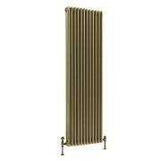Milano Windsor - Natural Brass 1800mm Vertical Traditional Column Radiator - Triple Column - Choice Of Width