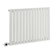Milano x ECOSO Aruba Electric - White Horizontal Designer Radiator - 635mm x 826mm (Single Panel) - with Wi-Fi Thermostatic Heating Element