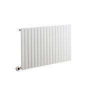 Milano x ECOSO Capri Electric - White Flat Panel Horizontal Designer Radiator - 635mm x 1000mm (Single Panel) - with Wi-Fi Thermostatic Heating Element