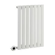 Milano x ECOSO Aruba Electric - White Horizontal Designer Radiator - 635mm x 413mm - with Wi-Fi Thermostatic Heating Element