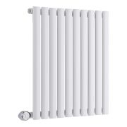 Milano x ECOSO Aruba - Electric White Horizontal Designer Radiator - 635mm x 590mm (Single Panel) - with Wi-FI Thermostatic Heating Element