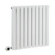 Milano x ECOSO Aruba - Electric White Horizontal Designer Radiator - Choice of Size and Wi-Fi Thermostat - Plug-In and Hardwired Options