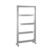Milano Eclipse - Designer Satin Stainless Steel Heated Towel Rail - 880mm x 500mm