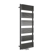 Milano Bow - Black D Bar Heated Towel Rail - Choice of Size