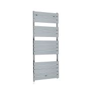 Milano Lustro Electric - Designer Chrome Flat Panel Heated Towel Rail - Choice of Size, Heating Element and Cable Cover