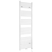 Milano x ECOSO Neva - Electric White Heated Towel Rail - Choice of Size and Heating Element