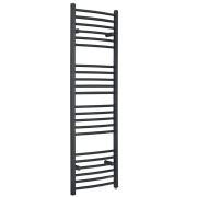 Milano Artle Electric - Curved Anthracite Heated Towel Rail 1600mm x 500mm