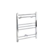 Milano Kent Electric - Straight Chrome Heated Towel Rail 600mm x 400mm