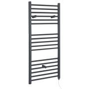 Milano Artle Electric - Straight Anthracite Heated Towel Rail 1200mm x 400mm