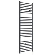 Milano Artle Electric - Straight Anthracite Heated Towel Rail 1800mm x 400mm