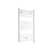 Milano Ive Electric - Straight White Heated Towel Rail 1000mm x 500mm
