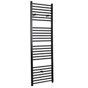 Milano Nero Electric - Straight Matt Black Heated Towel Rail 1800mm x 500mm