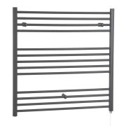 Milano Artle Electric - Straight Anthracite Heated Towel Rail 1000mm x 1000mm