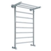 Milano Pendle - Chrome Heated Towel Rail with Heated Shelf - Choice of Size