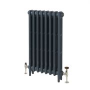 Milano Mercury - 3 Column Cast Iron Radiator - 860mm Tall - Farrow & Ball Hague Blue - Multiple Sizes Available
