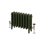Milano Mercury - 4 Column Cast Iron Radiator - 360mm Tall - Farrow & Ball Duck Green - Multiple Sizes Available