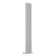 Milano Aruba - Light Grey Vertical Designer Radiator 1780mm x 236mm (Double Panel)
