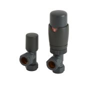 Milano - Thermostatic Angled Radiator Valve and Lockshield - Choice of Finish