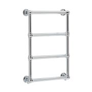 Milano Derwent - Wall Mounted Traditional Chrome Minimalist Heated Towel Rail - Choice of Size