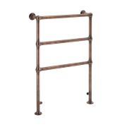 Milano Derwent - Traditional Minimalist Brushed Bronze Heated Towel Rail - 966mm x 673mm