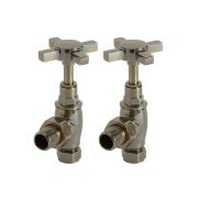 Milano - Traditional Dark Brushed Brass Angled Radiator Valves