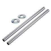 Milano Chrome Pipe Connectors 300mm (Pair)