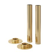 Milano - Polished Brass Radiator Pipe Sleeves (Pair)