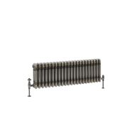 Milano Windsor - Lacquered Raw Metal Traditional Horizontal Triple Column Radiator - 300mm x 1010mm