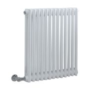 Milano Windsor - White Traditional Horizontal Electric Double Column Radiator - 600mm x 605mm - Choice of Wi-Fi Thermostat
