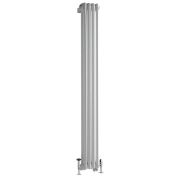 Milano Windsor - White Traditional Vertical Dual Fuel Double Column Radiator - 1500mm x 200mm - Choice of Valve and Wi-Fi Thermostat