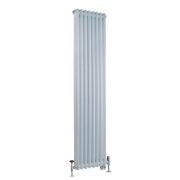 Milano Windsor - White Traditional Vertical Dual Fuel Double Column Radiator - 1500mm x 380mm - Choice of Valve and Wi-Fi Thermostat