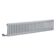 Milano Windsor - White Traditional Horizontal Electric Double Column Radiator - 300mm x 1505mm - Choice of Wi-Fi Thermostat