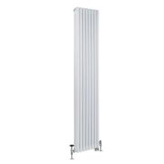 Milano Windsor - White Traditional Vertical Dual Fuel Triple Column Radiator - 1800mm x 380mm - Choice of Valve and Wi-Fi Thermostat