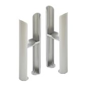 Milano Windsor - Traditional 2 Column Windsor Radiator Feet - Metallic Silver