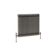 Milano Windsor - Lacquered Raw Metal Traditional Horizontal Triple Column Radiator - 750mm x 785mm