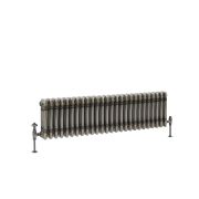 Milano Windsor - Lacquered Raw Metal Traditional Horizontal Triple Column Radiator - 300mm x 1190mm