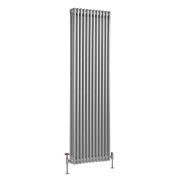 Milano Windsor - Metallic Silver Vertical Traditional Column Radiator (Triple Column) - Choice of Size