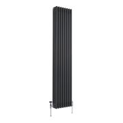 Milano Windsor - Vertical Four Column Anthracite Traditional Radiator - 1800mm x 380mm