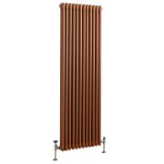 Milano Windsor - Metallic Copper Traditional Vertical Double Column Radiator - Choice of Size