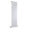 Milano Alpha - Chrome Vertical Flat Panel Designer Radiator 1600mm x 450mm (Single Panel)