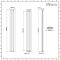 Milano Aruba Ayre - Aluminium Anthracite Vertical Designer Radiator 1800mm x 230mm (Double Panel)