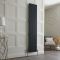 Milano Esme - Anthracite Vertical Aluminium Traditional Double Column Radiator - 1800mm x 360mm