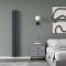 Milano Aruba Ayre - Aluminium Vertical Designer Radiator (Double Panel) - 1800mm Tall - Choice Of Finish and Width