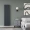 Milano Aruba Ayre - Aluminium Vertical Designer Radiator (Double Panel) - 1800mm Tall - Choice Of Finish and Width