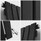 Milano Alpha - Black Vertical Single Flat Panel Designer Radiator 1600mm x 280mm
