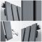 Milano Alpha - Anthracite Vertical Single Flat Panel Designer Radiator 1780mm x 560mm