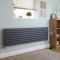 Milano Capri - Anthracite Horizontal Flat Panel Double Designer Radiator 472mm x 1600mm